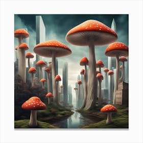 Mushroom City Canvas Print