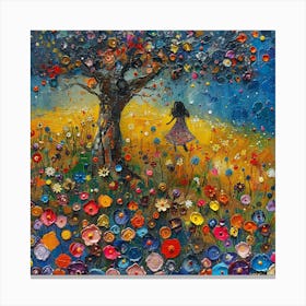 Button Tree Canvas Print