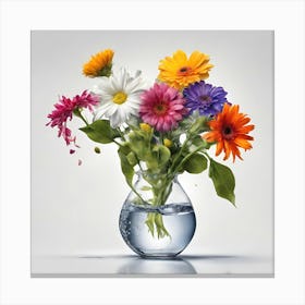 Flowers In A Vase 4 Canvas Print