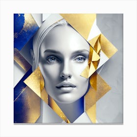 Abstract Portrait Of A Woman Canvas Print