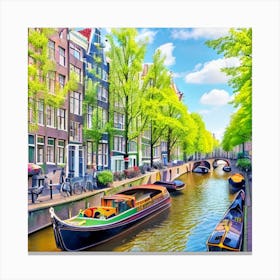 Amsterdam Canals Canvas Print