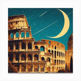 Rome At Night Canvas Print