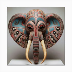 Tribal African Art Elephant 2 Canvas Print