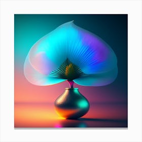 Abstract Flower In A Vase Canvas Print