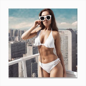 White Bikini Canvas Print