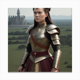 Woman In Armor Canvas Print