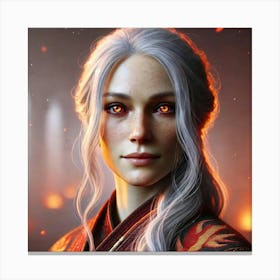 Converted Image Elder Yara Flamekeeper Canvas Print