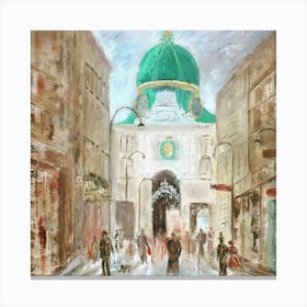 Tourists at Vienna , Austria Canvas Print