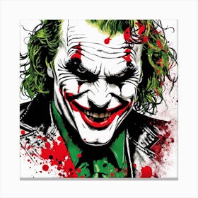 The Joker Portrait Ink Painting (16) Canvas Print