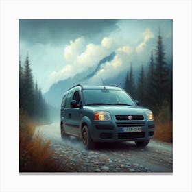 Van In The Mountains Canvas Print