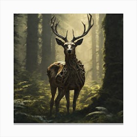 Deer In The Forest 106 Canvas Print