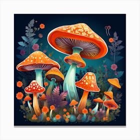 Mushroom Forest 4 Canvas Print