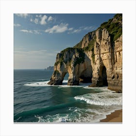 Cliffs Of Santa Cruz 1 Canvas Print