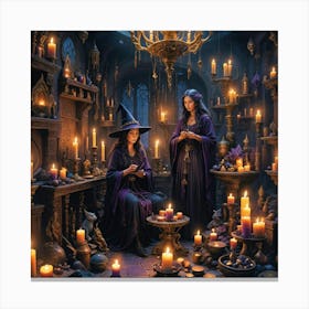 Two Witches Canvas Print