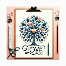 Love Tree Canvas Print