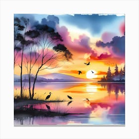 Sunset Painting 16 Canvas Print