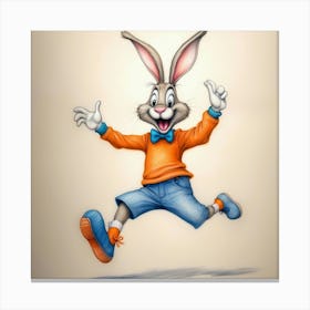 Bunny Jumping 1 Canvas Print