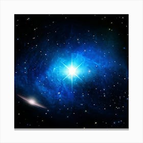 Cosmos Themed Illustration Capturing The Essence Of Elemental Magic With A Bright Double Star Patte (5) Canvas Print