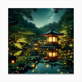 Firefly Lanterns Canvas Print