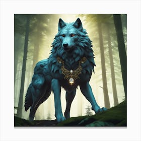 Blue Wolf Canvas Print