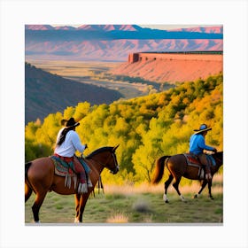 Horses In The Mountains 2 Canvas Print