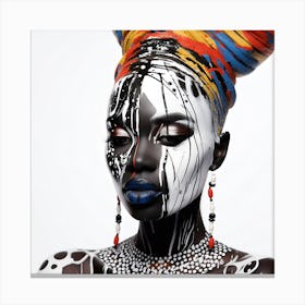 African Femela Faces Csaba Fikker 13 Canvas Print