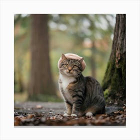 Cat In A Hat Canvas Print