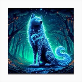 A mystical wolf 1 Canvas Print