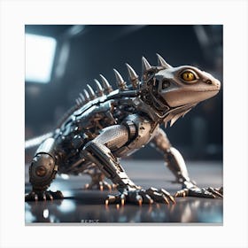 Robot Lizard Canvas Print