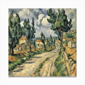 The Bend In The Road, Paul Cézanne 5 Canvas Print
