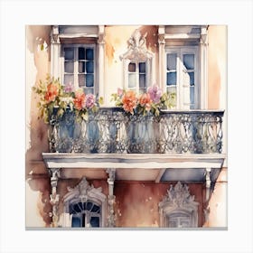 Balcony Painting Canvas Print