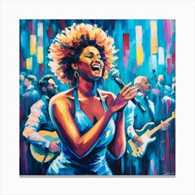 Afro-American Singer Canvas Print