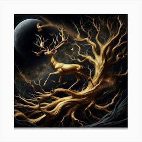 Golden Deer 9 Canvas Print