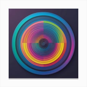 Abstract Colorful Circle Canvas Print