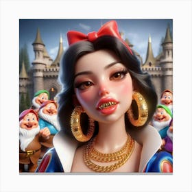 Snow White And The Seven Dwarfs 2 Canvas Print