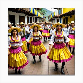 Ecuador Dancers 1 Canvas Print