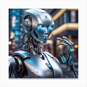 Futuristic Robot 30 Canvas Print