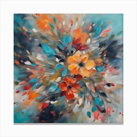 Abstract Flower Painting Canvas Print