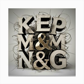 Keep M And M Canvas Print