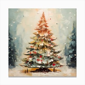 Pastel Symphony of Christmas Glow Canvas Print