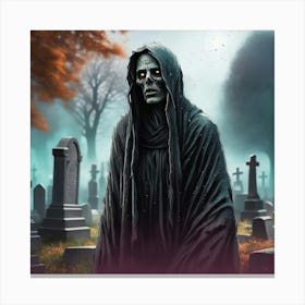 Unholy Apparition of the Graveyard Canvas Print