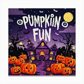 Happy halloween Illustration Spooky Horror devi background10 (2) Canvas Print