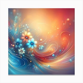 Abstract Flower Wallpaper Canvas Print