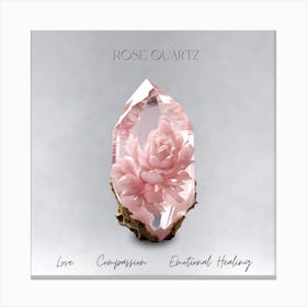 Rose Quartz Crystal Canvas Print