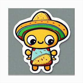 Kawaii Taco Canvas Print