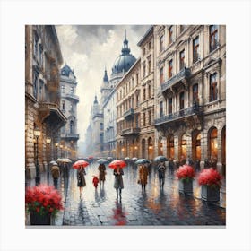 Rainy Day In Budapest Art Print Canvas Print