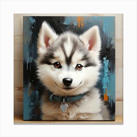 Cute baby husky 3 Canvas Print