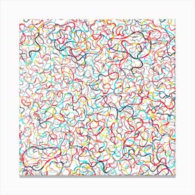 Water Drawings White Square Canvas Print