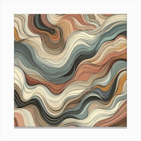 Abstract Wavy Pattern 9 Canvas Print