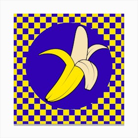 Classic Checkered Banana  Canvas Print